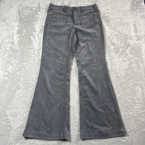Free People Pants - Free People Pants Womens 28 Gray Flare Low Rise Utility Boho Y2K